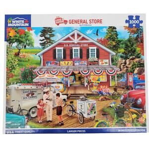 White Mountain Good Humor General Store 1000 Piece Puzzle 24inx30in Pre-Owned